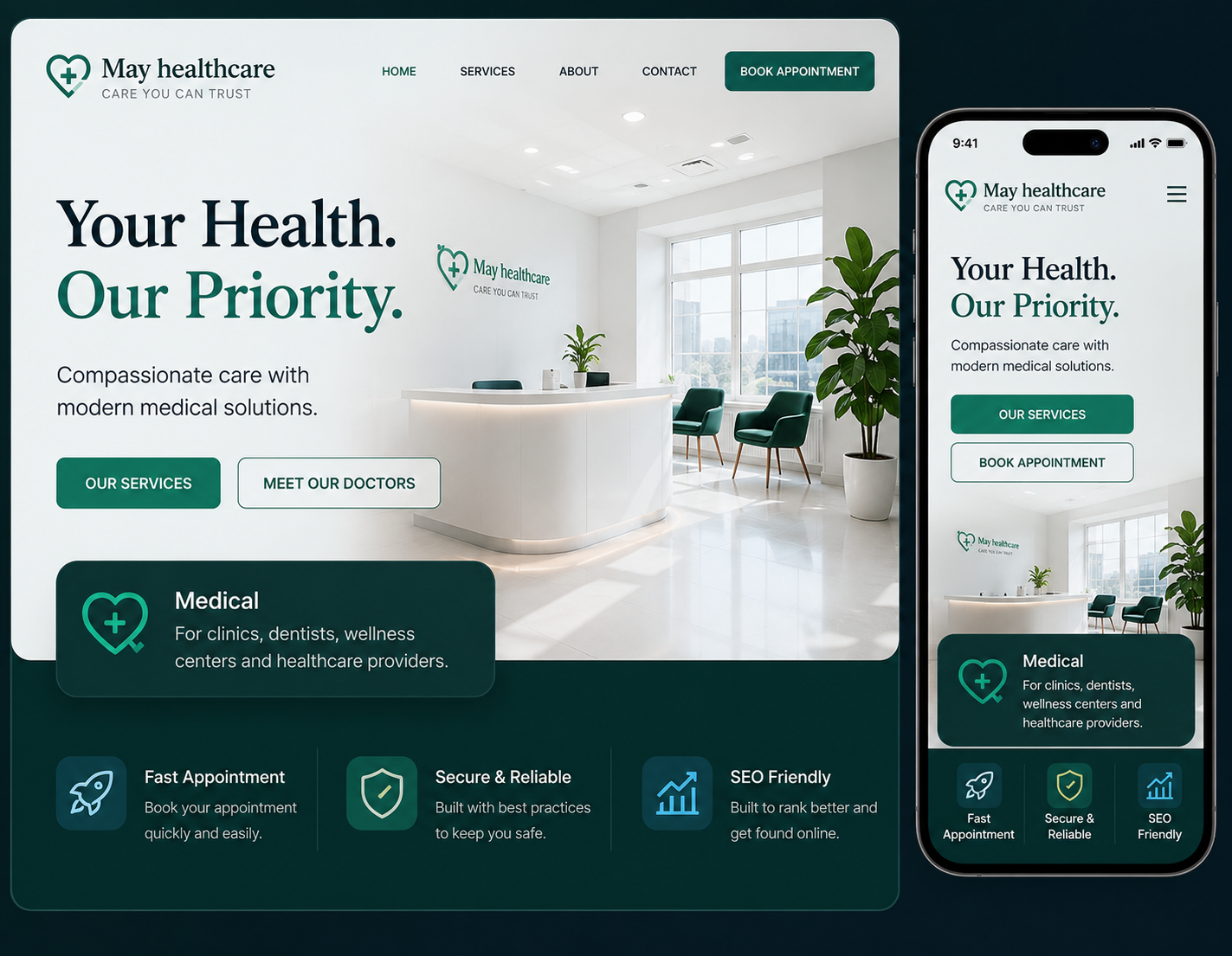 May Healthcare website preview